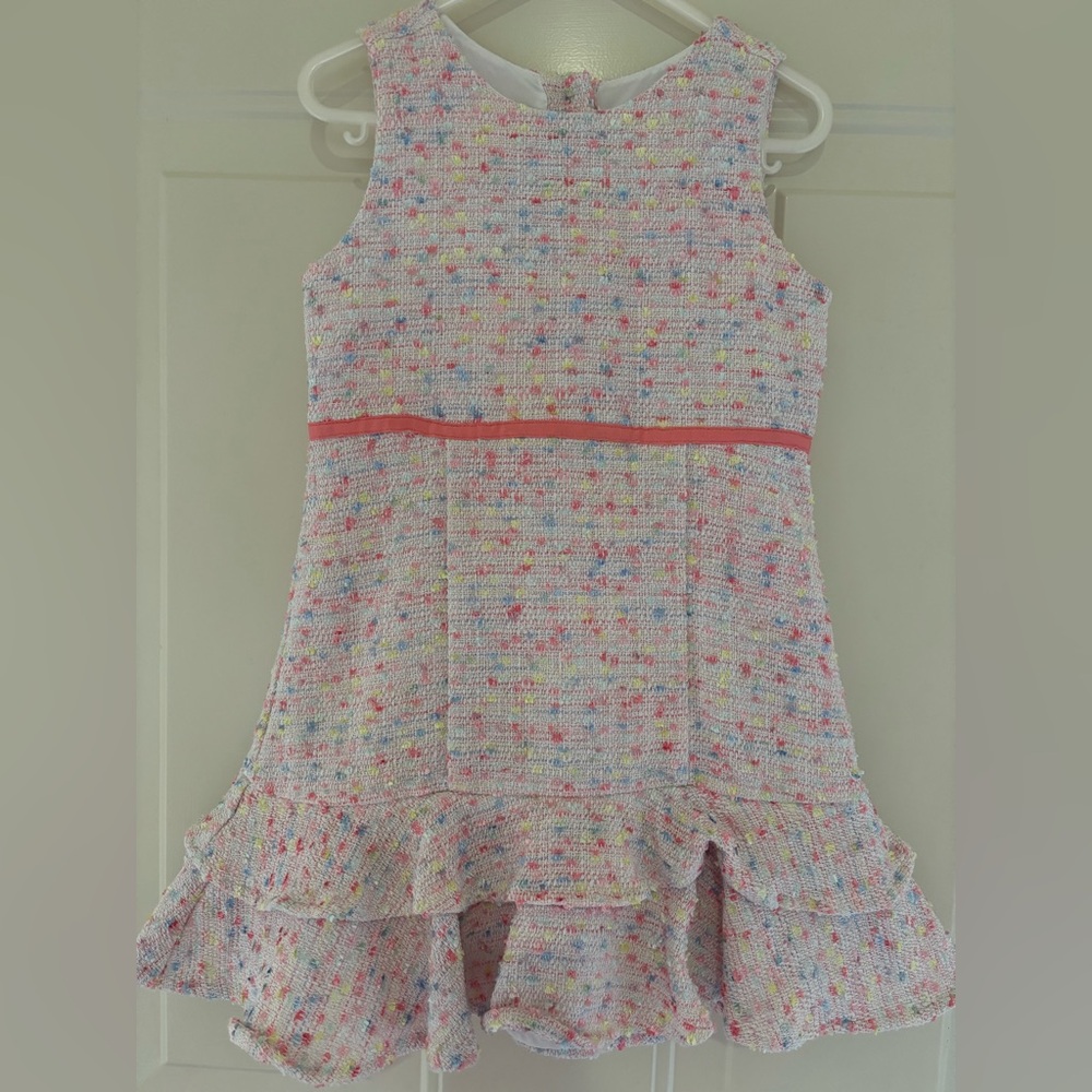 Janie and Jack Pink Tweed Detail Dress 4y
